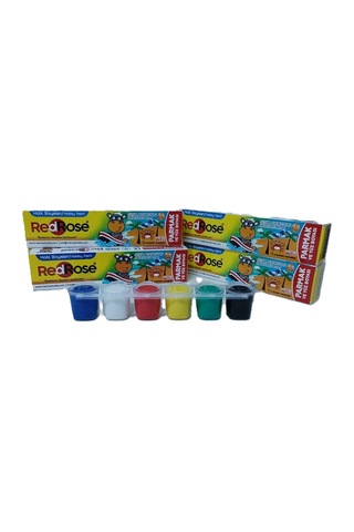 Hayal Sepeti Parmak Ve Yüz Boyası 6 Renk 6x25mm Çok Renkli
