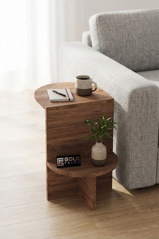 Reyo Falez Yan Sehpa Çok Amaçlı Modern Tasarım Raflı Salon Koltuk Kenarı Sehpası Setro - 6020 Atlantik Çam
