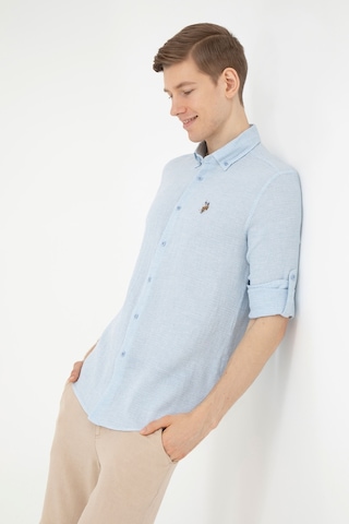 U.s. Polo Assn. Erkek Açık Mavi Gömlek Desenli 50283423-vr003 Mavi