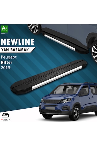 S-dizayn Peugeot Rifter Uzun Şase Newline Krom Yan Basamak 213 Cm 2019 Üzeri A+ Kalite