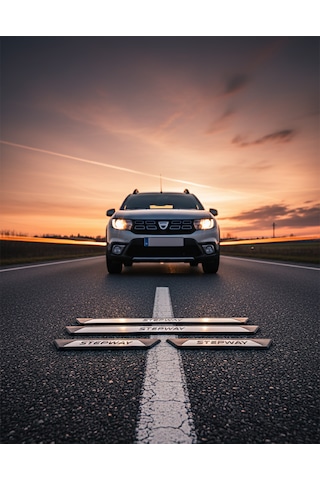 Dacia Sandero 2 Stepway Krom Kapı Eşik Koruması 2013 Üzeri 4 Parç