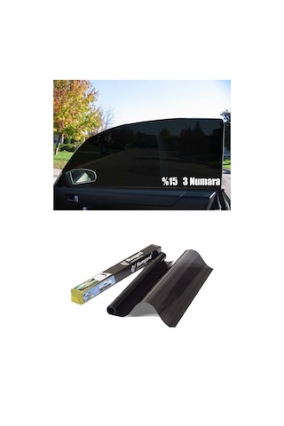 Oto Cam Filmi Çizilmez 1. Kalite 75 Cm X 6 Metre %15 Koyuluk 3 Numara