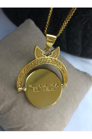 Serenay Kolye Je T'aime El Işi Altın Çift Taraflı Gümüş Işıklı Kutuda Sevgiliye Eşe Kolye