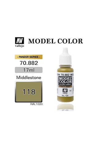 Vallejo 70882 18 Ml. 118 Middlestone-matt, Model Color Serisi Model Boyası-31666