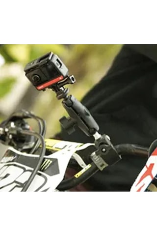 Oem Marka Pt01 Insta360 Ve Aksiyon Kameralar İçin Motosiklet Montaj Kiti Siyah