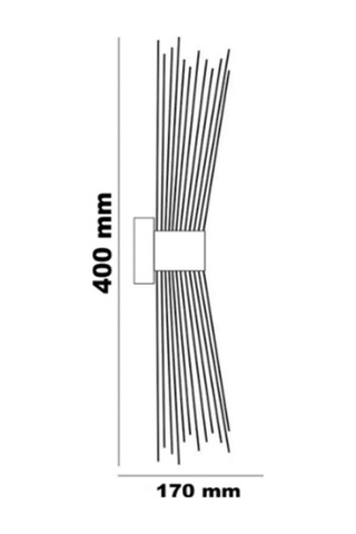 Şanled Kirpi Modeli Metal Çift Yönlü Gün Işığı Gold-siyah Kasa Duvar Aydınlatma Aplik-pilli Gün Işığı