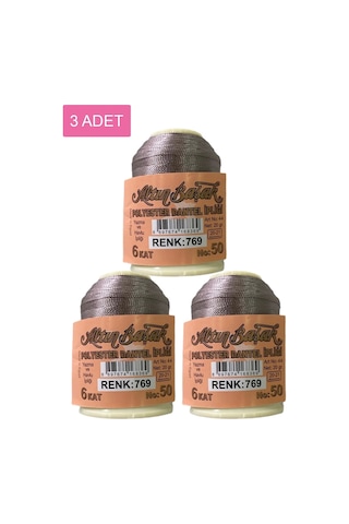 3 Adet Altınbaşak Oya Ve Dantel İpi 20 Gr - Royaleks - No: 769