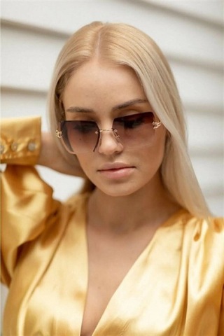 Unisex Güneş Gözlüğü Kristal Çok Renkli