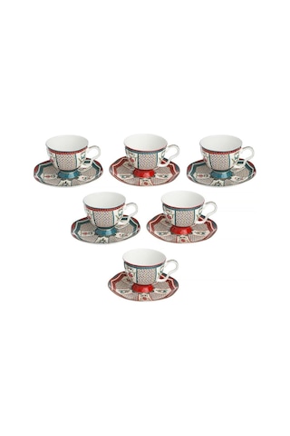 Lucky Art Liora Bone 6 Lı Cay Fıncanı Setı Çok Renkli