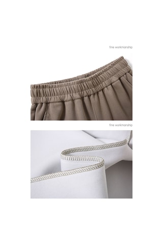 Erkek Rahat Bol Spor Pantolon Düz Renk İlkbahar Sonbahar Kış Erkek Pantolonu Açık Gri