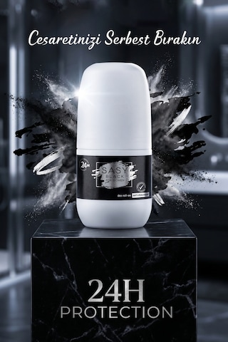 Sasy Black Antiperspirant Deo Doğal Içerikli Kadın Roll On 50 Ml