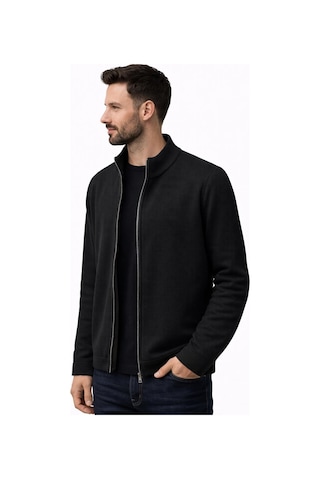 Classics Men Turbulance Slim Fit Erkek Tam Fermuarlı Triko Ceket - 7521 Siyah