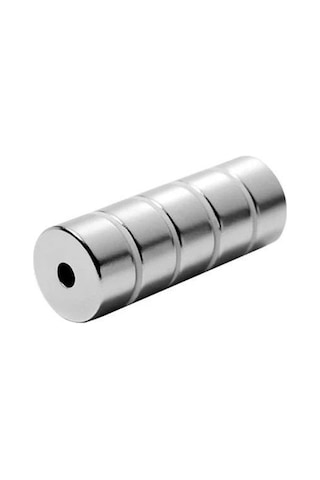 Mıknatıs, Çap 25mm X Del.çapı 6mm X Kalınlık 10mm Güçlü Delikli Neodyum Mıknatıs
