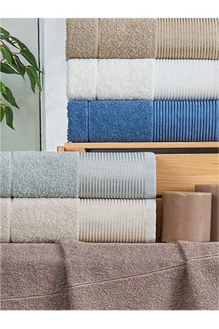 6 Parça Atkıdan Fitilli Havlu Seti Çok Renkli