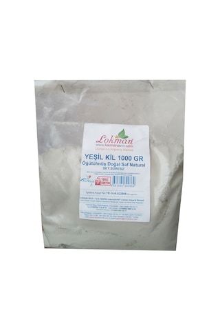 Lokman Yeşil Kil Öğütülmüş Doğal Saf Naturel 1 KG