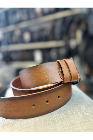 Trg Polo Taba 4 Cm Deri Erkek Kemeri-125
