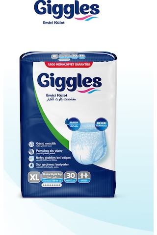 Yetişkin Emici Külot Bez Ekstra Large Xl 30'lu 1 Paket 30 Adet