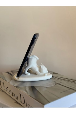 Sevimli Kedi Telefon Tutucu - Esnek Kedi Standı Sevimli Telefon Standı