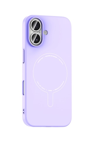 iPhone Uyumlu 17 Kılıf M-safe Şarj Özellikli Kamera Korumalı Ardx Elio Sert Pc Kapak - Lila Çok Renkli