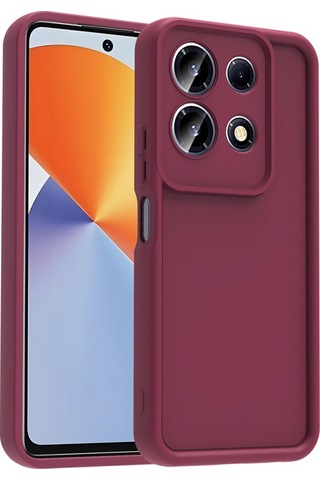 İnfinix Note 30 4g Kılıf Esnek Ve Yumuşak Dokulu Telefonu Çizmeyen Soft Silikon Kapak Royal Case/ananas Mürdüm