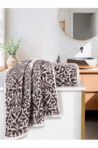 Jakarlı Havlu Set "karna Premium" Grande Havlu Seti 50x90 - 70x140 Cm A