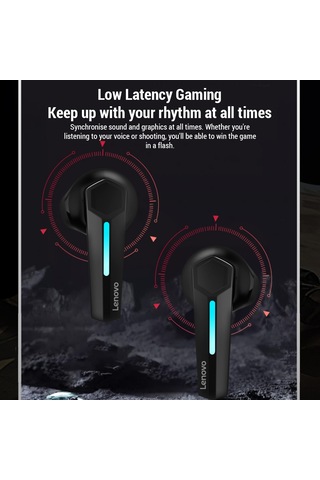 Leezsing Siyah Thinkplus Gm1b Bluetooth 5.3 Kulaklıklar - Yarı Kulak İçi Tasarım, Akıllı Gürültü Azaltma, Oyuncu Tuning, 5 Saat Kullanım Süresi