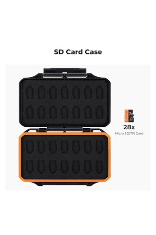 K&f Concept Hard Case Mikcro Sd Kart Çantası - 28 Kart Kapasiteli Black