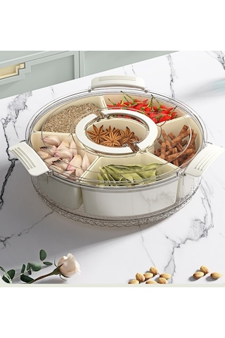 Yystore Mutfak Baharat Saklama Kutusu Kapalı Sebzelik Kutusu 6 Izgara