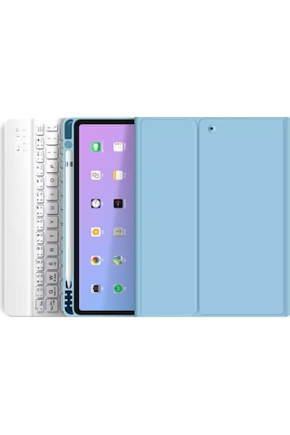 Samsung Galaxy Tab A8 Sm-x200 10.5 Inç Tablet Uyumlu Bluetooth Klavyeli Kılıf Türkçe Klavye Kılıf
