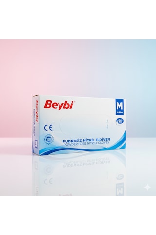 Mavi Pudrasız Nitril Eldiven M