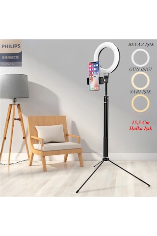 160 Cm 3 Renk Canlı Yayın Tripodu Tiktok Çekim Makyaj Işığı Ring