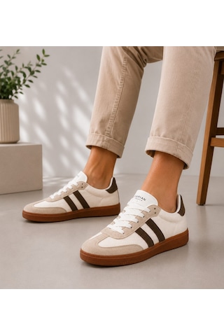 Lufian 121230066 Lenora Deri Unisex Sneaker Ayakkabı Kahverengi