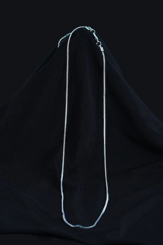 Unisex Tilki Kuyruğu Künye İle Gümüş Kolye Seti Çok Renkli