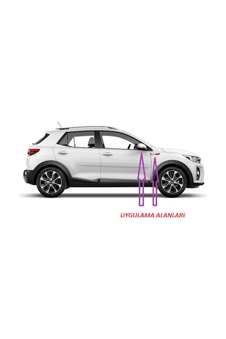 Kia GT Line Stonic Yan Aynalar Ve Çamurluk Yanı Damla Desen Bıçak