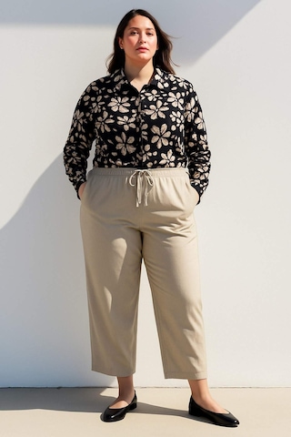 DeFacto Oversize Geniş Kalıp Desenli Uzun Kollu Gömlek Tunik E4347AX25SPBK81