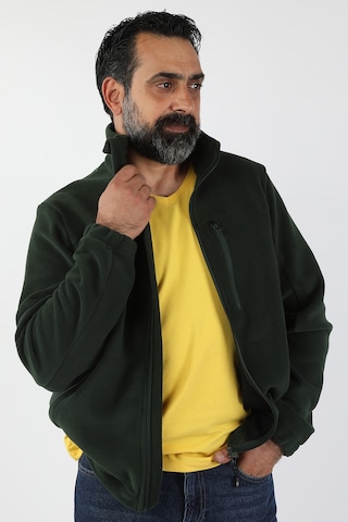 Erkek Fermuarlı Polar Yeşil