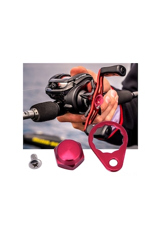 Qingmipy Daiwa Shimano Uyumlu Metal Dıy Olta Makinesi Aksesuarı - Kırmızı Sağ El, Dayanıklı Cıvata Somun Kilitleme Plakası