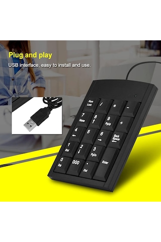Usb Sayısal Tuş Takımı, Dizüstü Bilgisayar, Pc Bilgisayar İçin Taşınabilir Mini Sayısal Tuş Takımı Sayısal Tuş Takımı