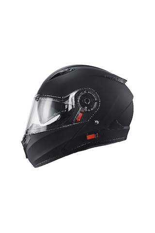 Ff868 Night Motosiklet Kaskı Güneş Vizörlü Çene Açılır Motorcu Kask Siyah
