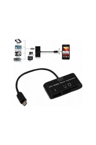 Anunnaki Micro Usb 3 In 1 Sd Tf Kart Okuyucu Otg Veri Aktarıcı