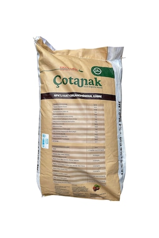 Çotanak 18-5-5+%6 Ca0+%4 Mg0+me Organomineral Gübre 25kg 25 KG