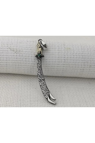 Takılingo 925 Ayar Gümüş La Feta İlla Ali La Seyfe İlla Yazılı Kolye Ucu Gümüş