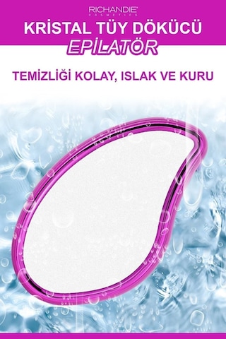 Kristal Tüy Dökücü Ağda Epilatör Crystal Eraser Epilasyon Aleti Tüy Silgisi Tüy Alıcı Fiziksel Pembe