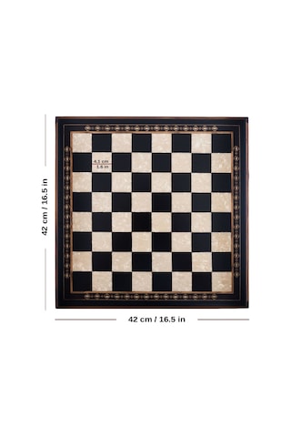 Helena Wood Art Masif Ahşap Koyu Satranç Tablası