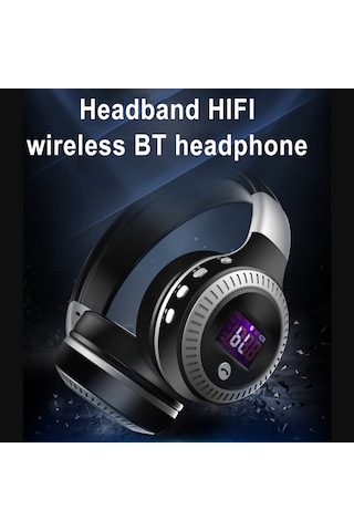 Kablosuz Kulaklık - Kartlı, Siyah