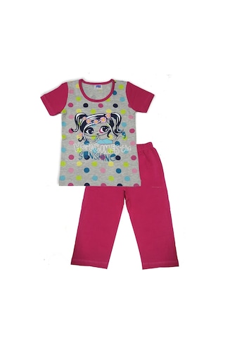 Kız Çocuk Kısa Kollu Pijama Takımı