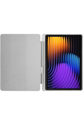 Xiaomi Pad 7 Pro / Pad 7 Kılıf Katlanır Kalem Bölmeli Silikon Standlı Uyku Modlu Akıllı Kapak Kapaklı Kılıf