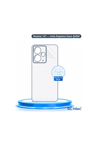Schitec Realme 14t Uyumlu Arka Yüzey Hidrojel Koruyucu Film 03297846