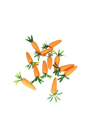 Yunboo 7 Cm 12 Adet Köpük Yapımı Simülasyon Havuç, Pazar Ve Mutfak Dekorasyonu, Paskalya Hediyesi, Çocuk Eğitici Prop