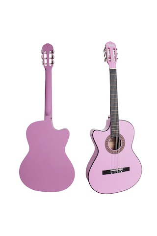 Cg-396pu Solak Klasik Gitar Lila Renk Full Set Sap Ayarlı 4/4